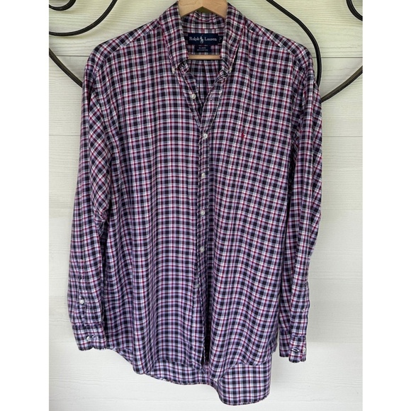 Vintage 1990’s ‘Ralph Lauren’ Soft Cotton Long Sleeved Collared Shirt - L - Picture 1 of 4